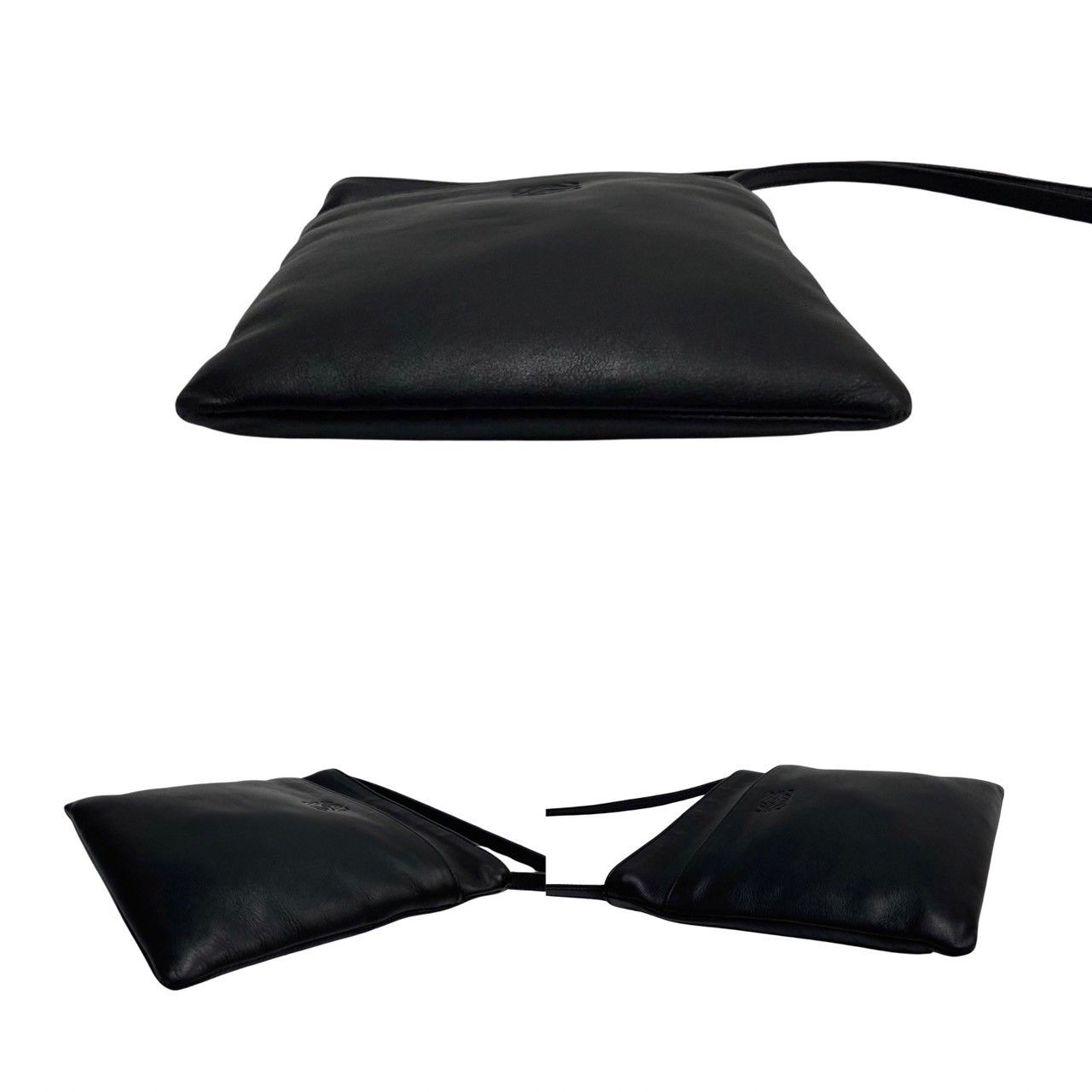 極 美品 ロエベ アナグラム ナッパレザー ミニ ショルダーバッグ サコッシュ 極美品》LOEWE アナグラム ナッパレザー ミニショルダーバッグ