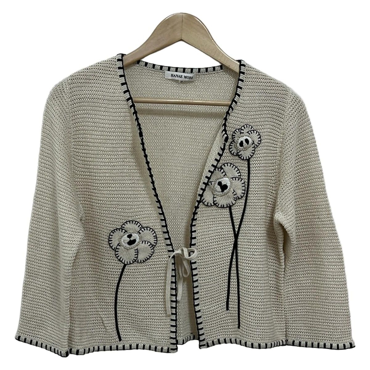 ★美品 HANAE MORI ハナエモリ カシミア グレー・黒 長袖 ニット M 楽天市場】ハナエモリ（ニット・セーター｜トップス