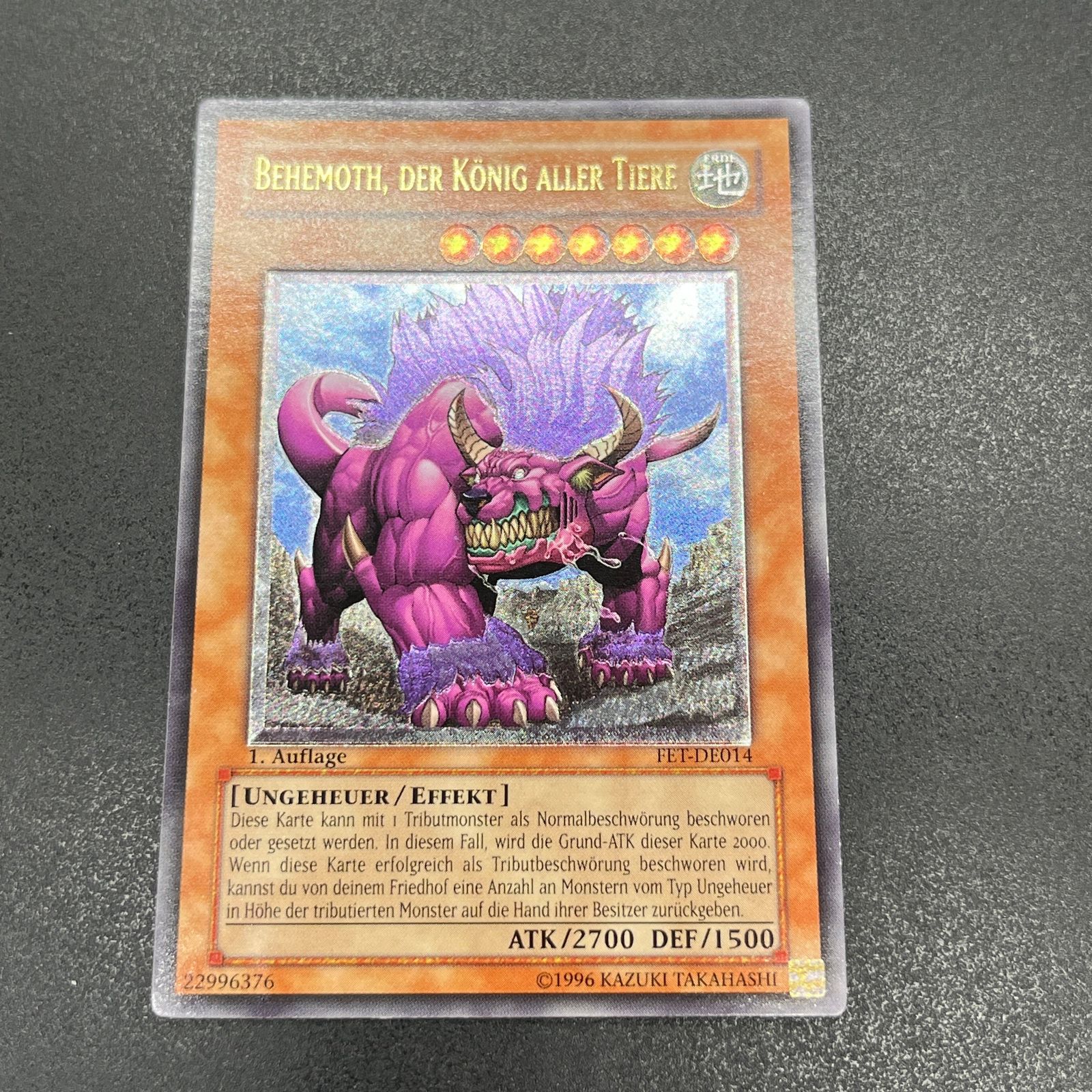 遊戯王　百獣王 ベヒーモス/レリーフ/ドイツ/1st A