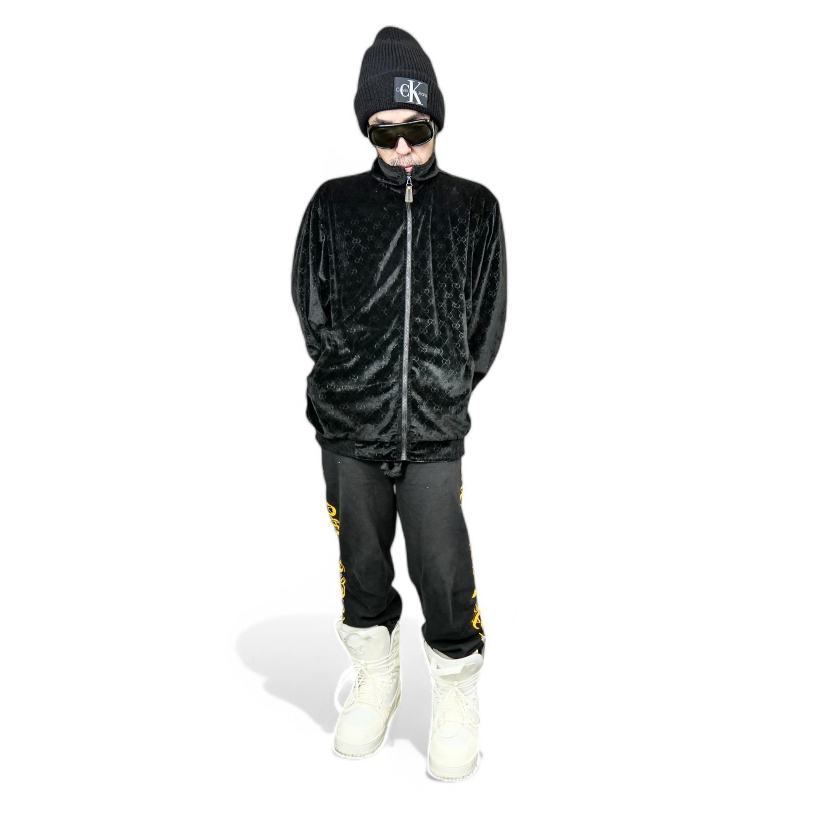 GUCCI グッチ ブートレグ GG柄 ベロア トラックジャケット ブルゾン