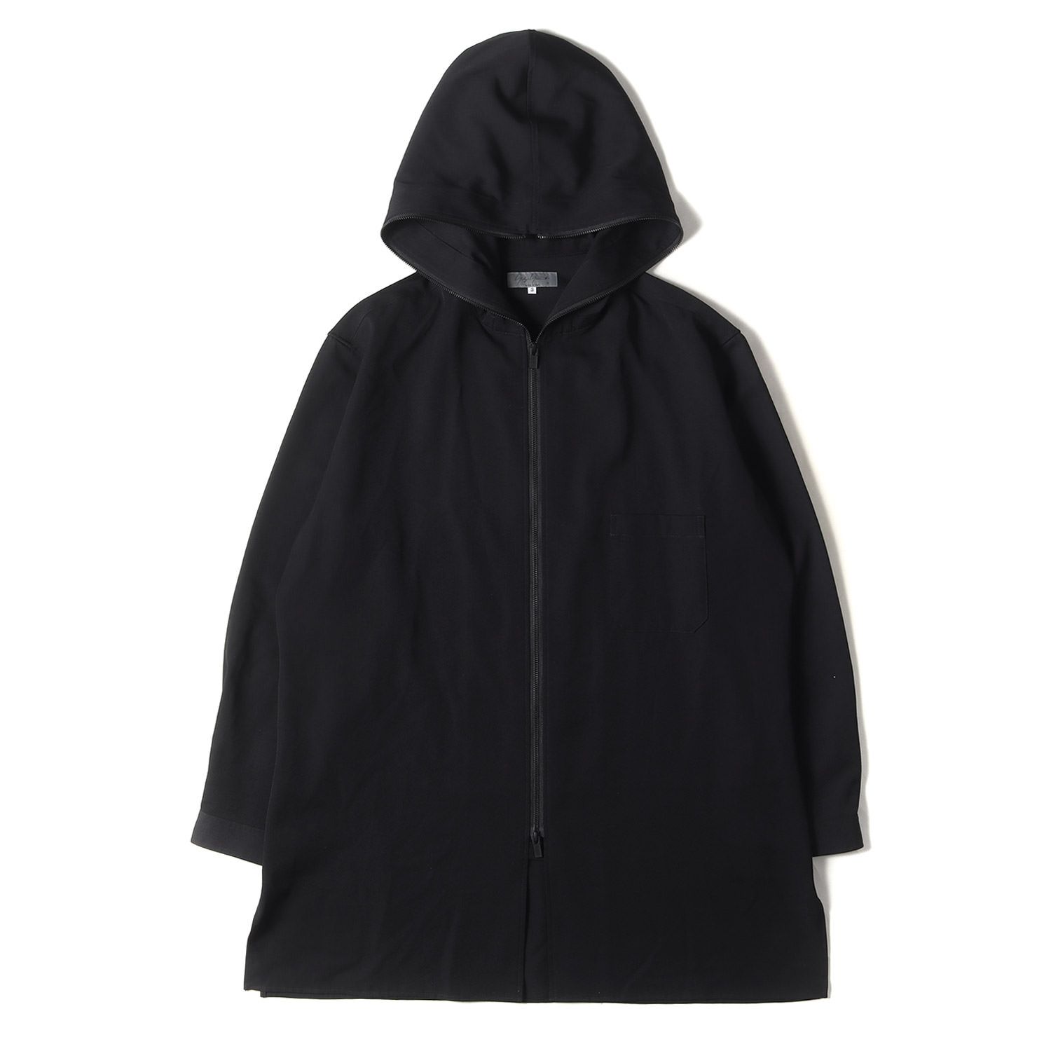 美品 Yohji Yamamoto(Ys) ヨウジヤマモト シャツ サイズ:3 21SS シワギャバ ファスナー フード付き 長袖シャツ  HG-B14-100 ダブルジップ フーディー パーカー POUR HOMME ブラック 黒 日本製 - メルカリ