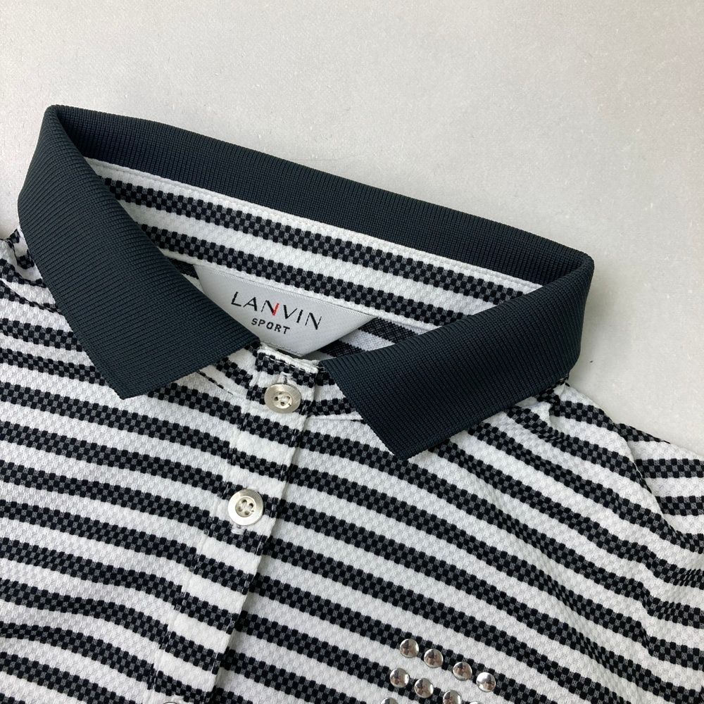 ランバンスポール　ポロシャツ グレー　サイズ38 ランバン スポール LANVIN SPORT 【HEART COLLECTION】半袖ポロシャツ