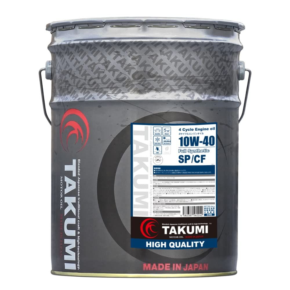 TAKUMIモーターオイル AKTJAPAN エンジンオイル 10W-40 20L 4輪ガソリン車 ディーセル車用 鉱物油