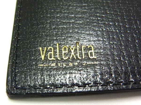 ■新品■未使用■ Valextra ヴァレクストラ レザー 二つ折り 長財布 ウォレット 札入れ メンズ ブラック系 BE1665