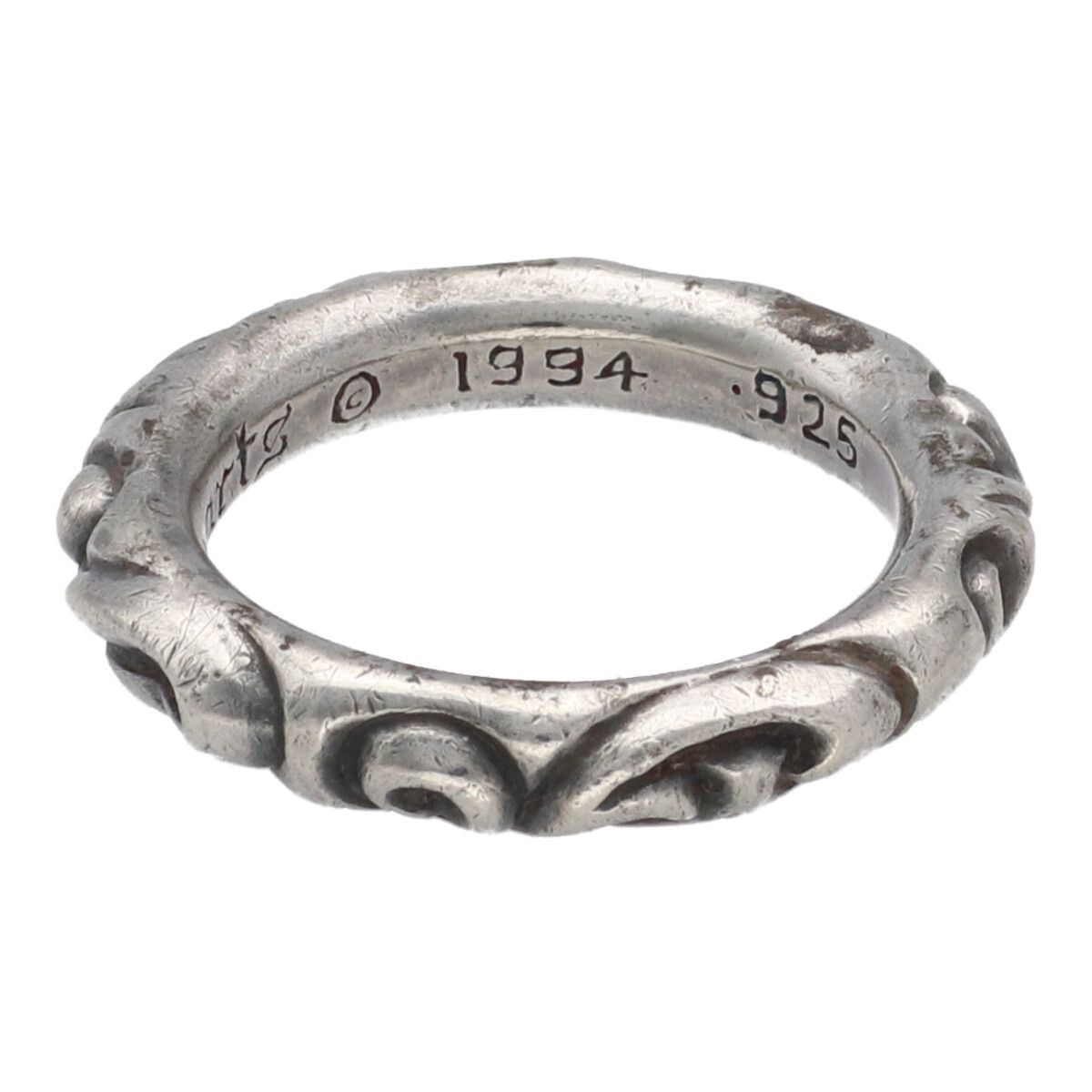 中古】 CHROME HEARTS クロムハーツ スクロールバンド リング 21