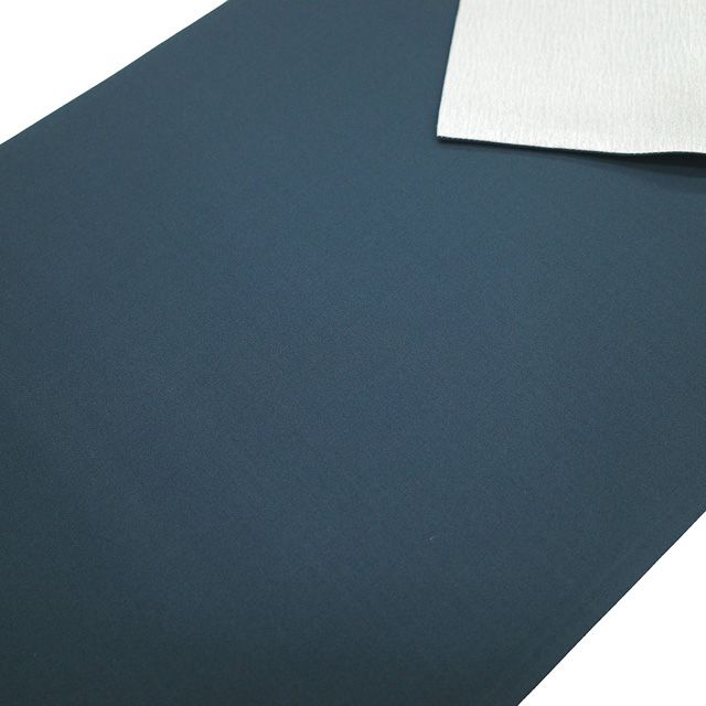 O0789 美品 逸品 お洒落 オールシーズン 藍染 糸 正絹 袋帯 新古品】 袋帯 未使用 正絹 藍染苑 本藍染糸織 京都 西陣 ライトグレー