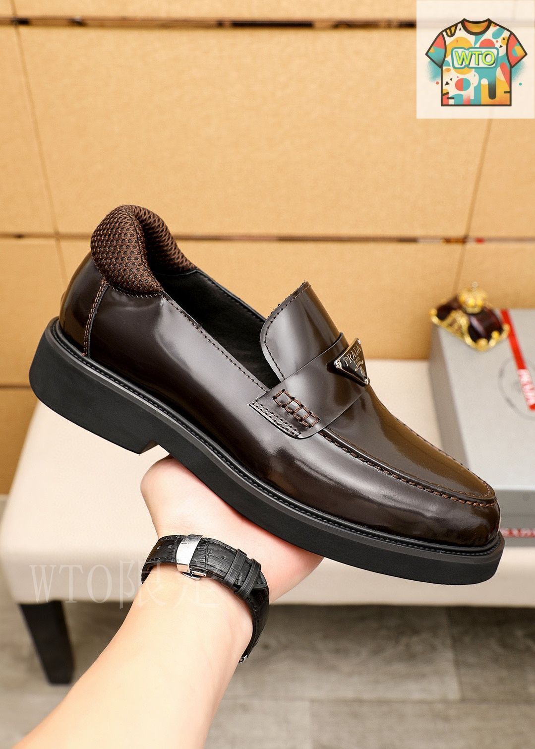 PRADA プラダ カジュアルレザーシューズ04-LB47 - メルカリ