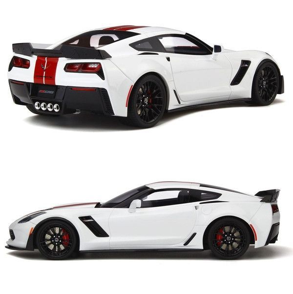 新品 GT SPIRIT 1/18 シボレー コルベット Z06 C7 ホワイト/レッド