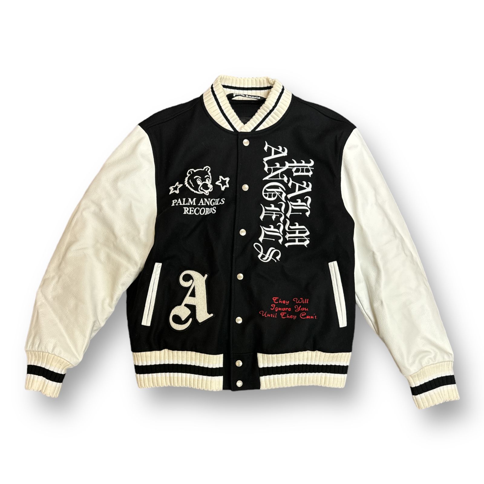 美品 Palm Angels 21AW Burning Head Varsity Jacket バーニングヘッド