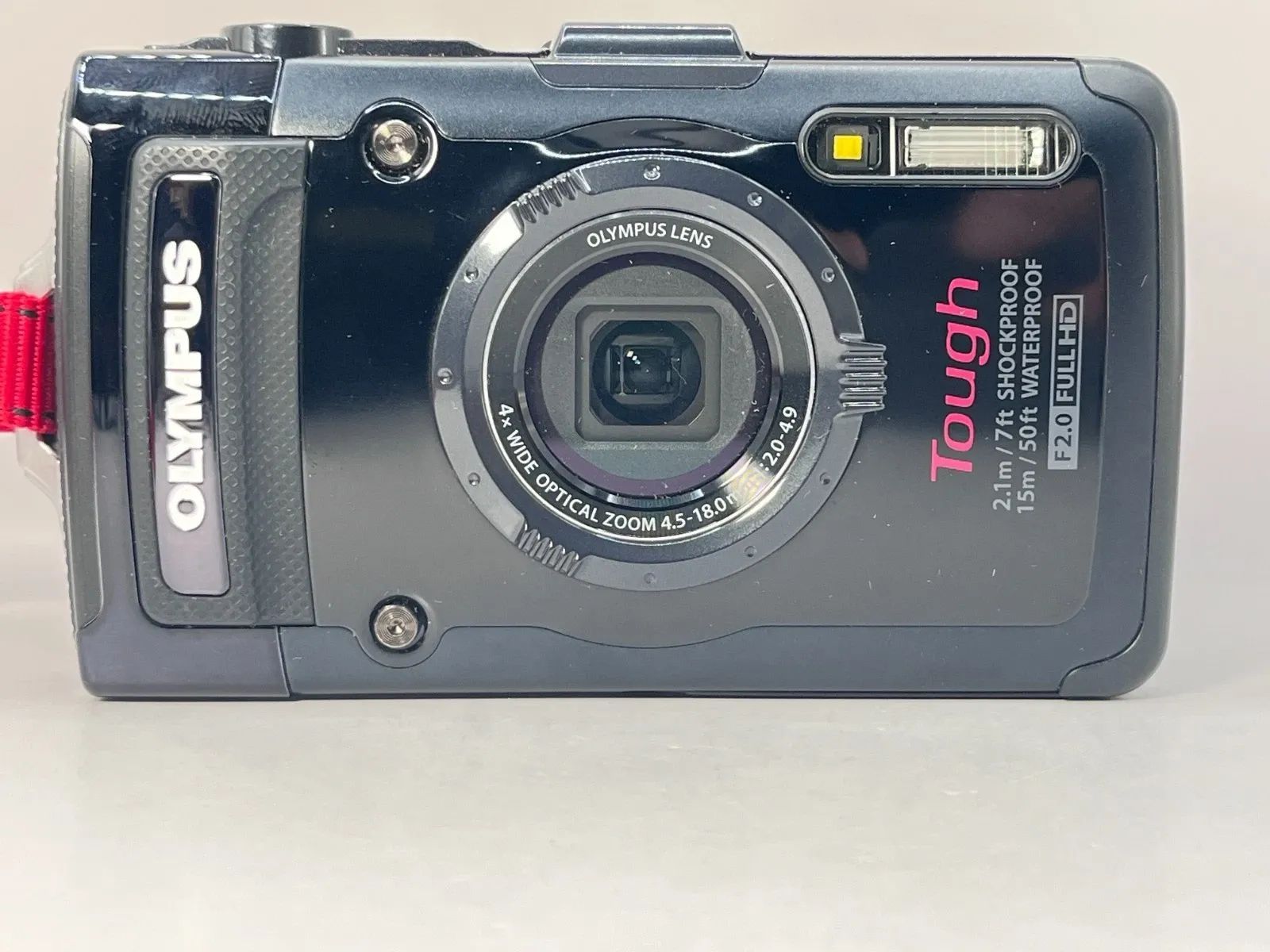 ! ! OLYMPUS TG-2 Tough ブラック 防水カメラ 水中撮影対応 コンデジ デジカメ 動作品 オリンパス B454