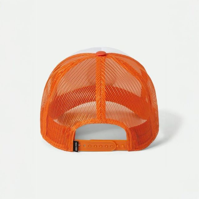 ブリクストン レディース 帽子 Out After Dark NP HP Trucker Hat - Women s Tangerine Off White