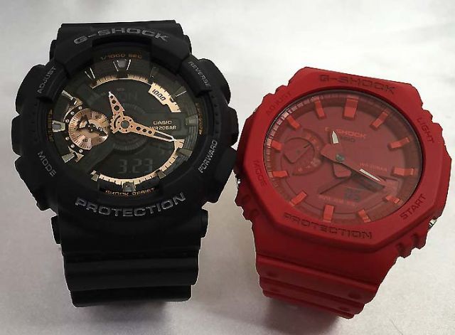 恋人たちのGショック G-SHOCK BABY-G ペアウォッチ ペア腕時計 カシオ 2本セット  アナデジ GA-110RG-1AJF GA-2100-4AJF プレゼント  クリスマス ラッピング無料 手書きのメッセージカード  プレゼント