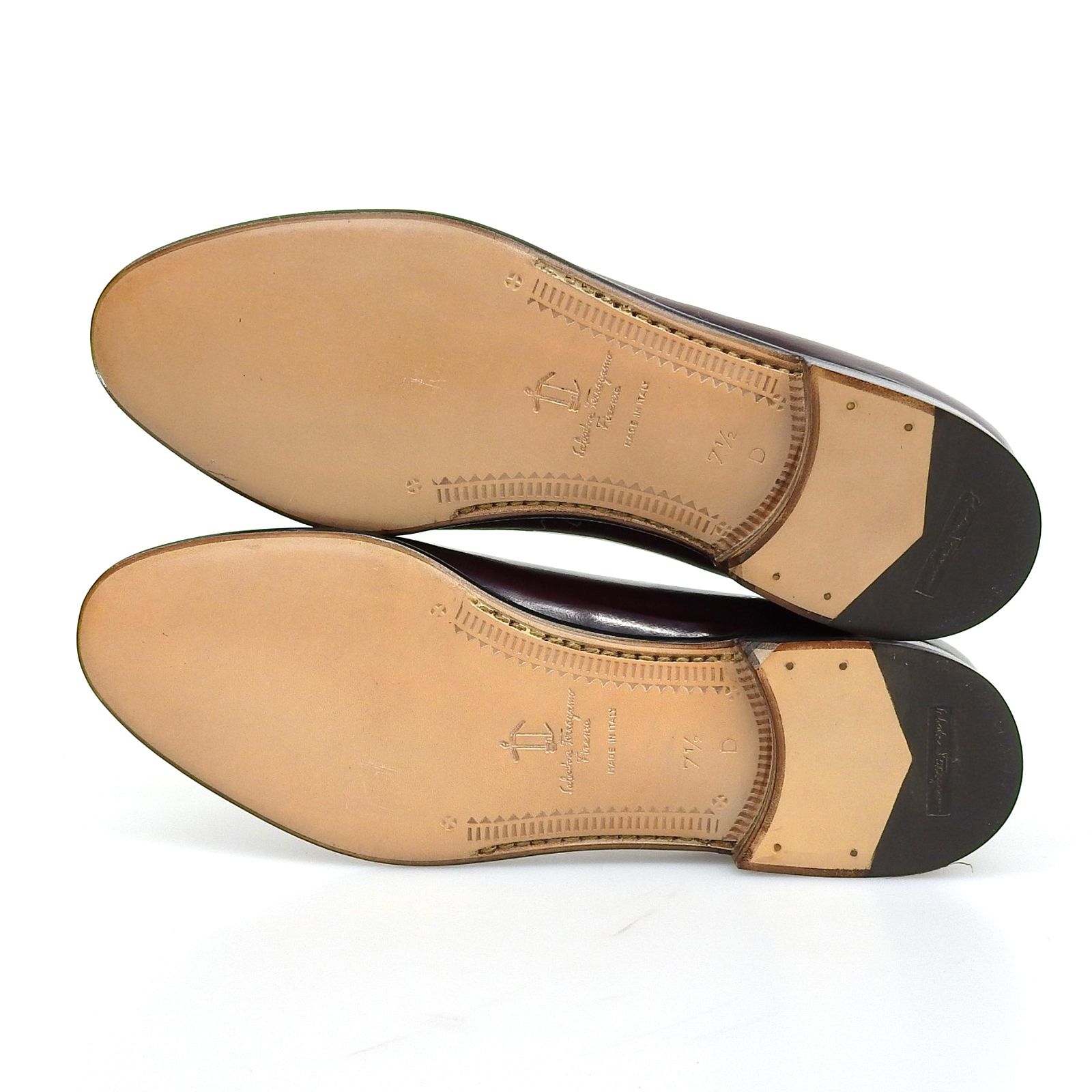 FERRAGAMO フェラガモ　オレンジレザー ローファー 7.5未使用 未使用品△Salvatore Ferragamo サルヴァトーレフェラガモ