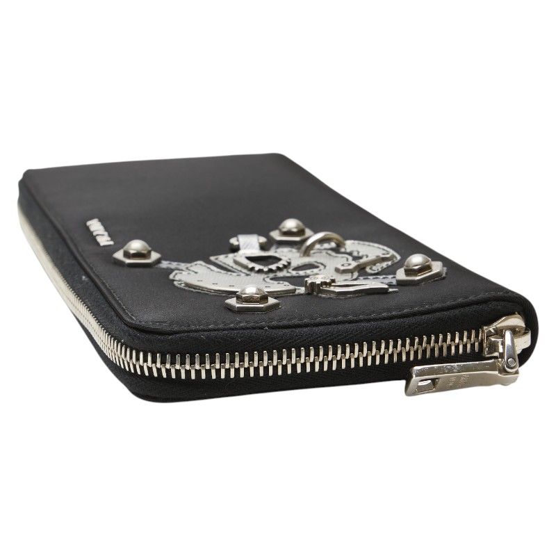 【良品・希少】PRADA プラダ 長財布 スカル ブラック プラダ ドクロ スカル 長財布 ラウンドファスナー 2M1264