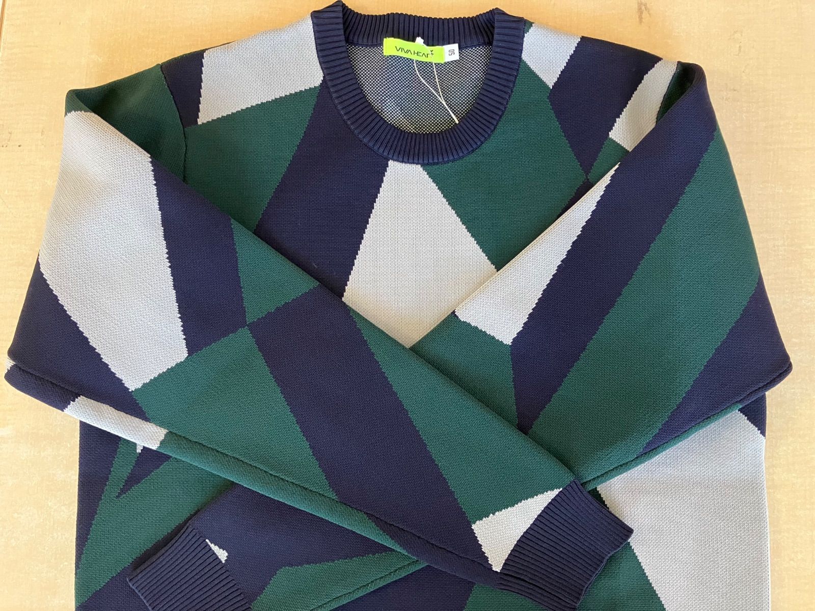 横丁の VIVA HEART ゴルフウェア 50サイズ グリーン＆ネイビー 011-12010-50-24 即 不可