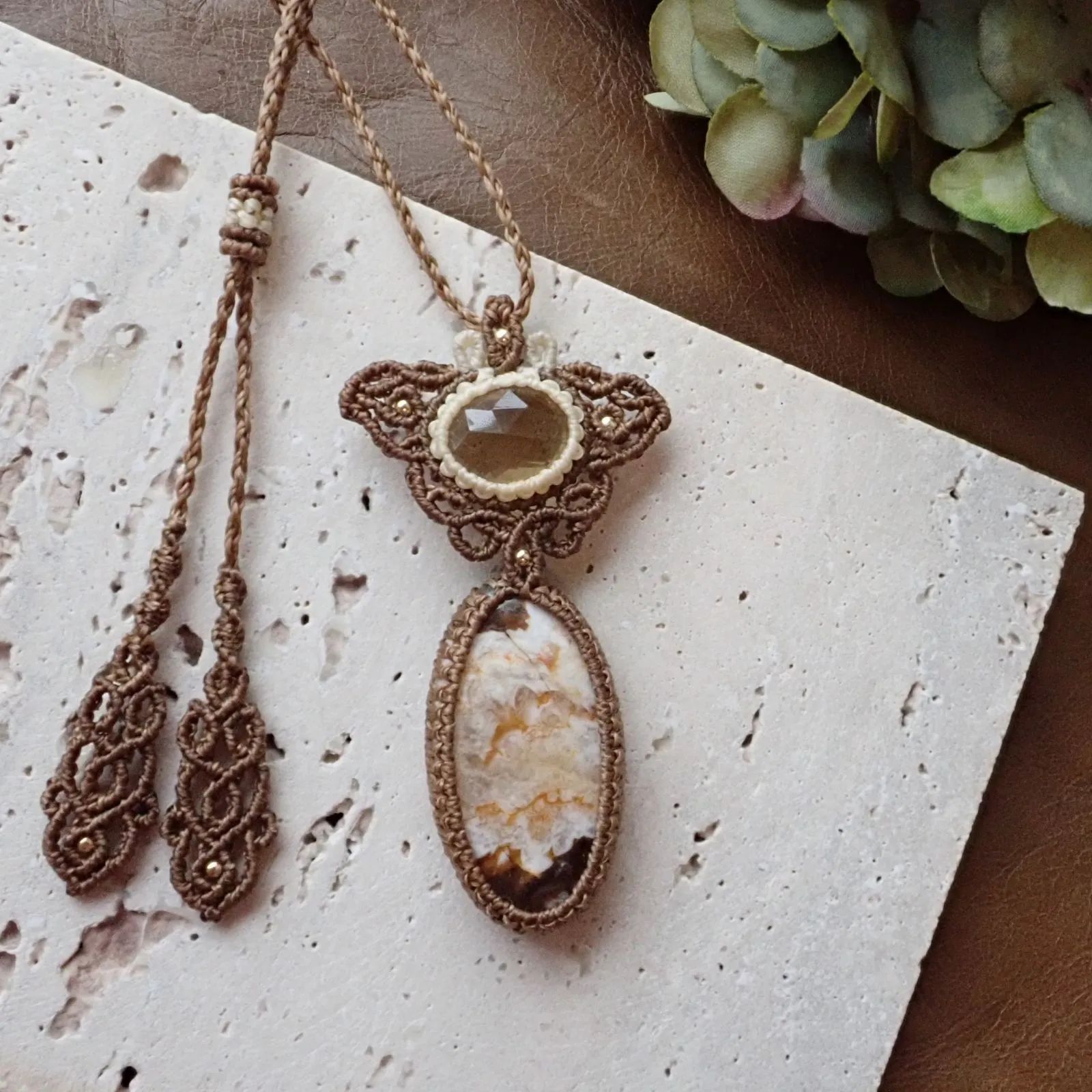 K18刻印金具 本琥珀 ネックレストップ ネックレス トヒチ