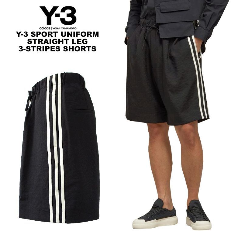 Y-3 ワイスリー SP UNI SHO 3S 3本線 ストライプショートパンツ ルーズ