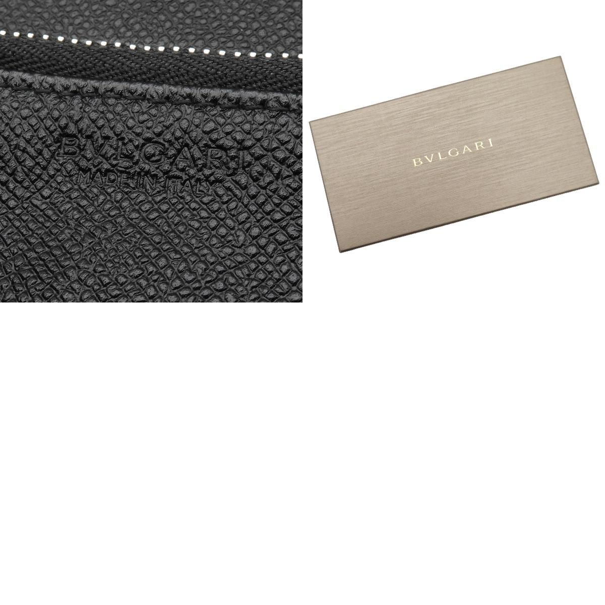 【未使用品】BVLGARI ブルガリ ロゴボタン 二つ折り 長財布 レザー ブルガリ BVLGARI 長財布 ロゴボタン クラシコ レザー ブラック