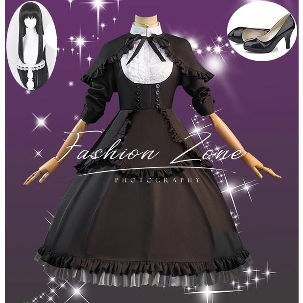 ◆魔法少女まどか マギカ 風 暁美 ほむら コスプレ衣装 ウィッグ 靴 cosplay アニメ ゲーム コスチューム イベント パーティー ハ