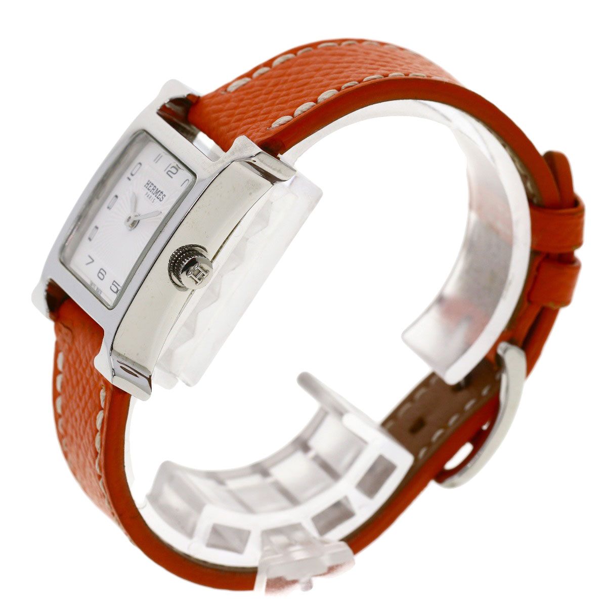 HERMES エルメス HH1.201 Hウォッチ 腕時計 SS 革 レディース エルメス