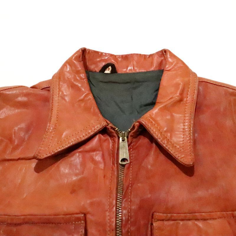 70s vintage クラフトレザー レザージャケット メンズ Sサイズ