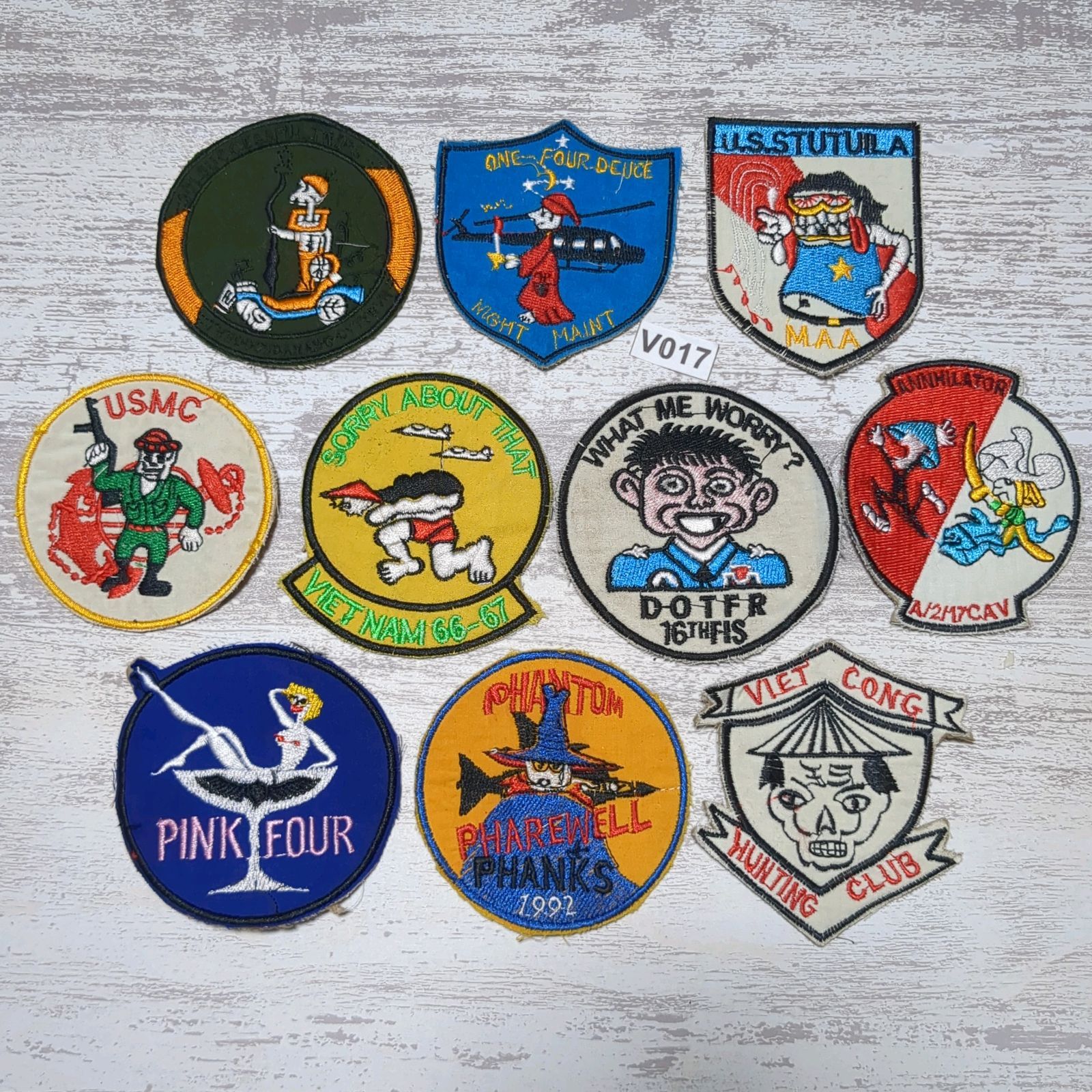 ワッペン 10枚 ☆V017 キャラクター 人 人物 人 人間 ベトナム 戦争