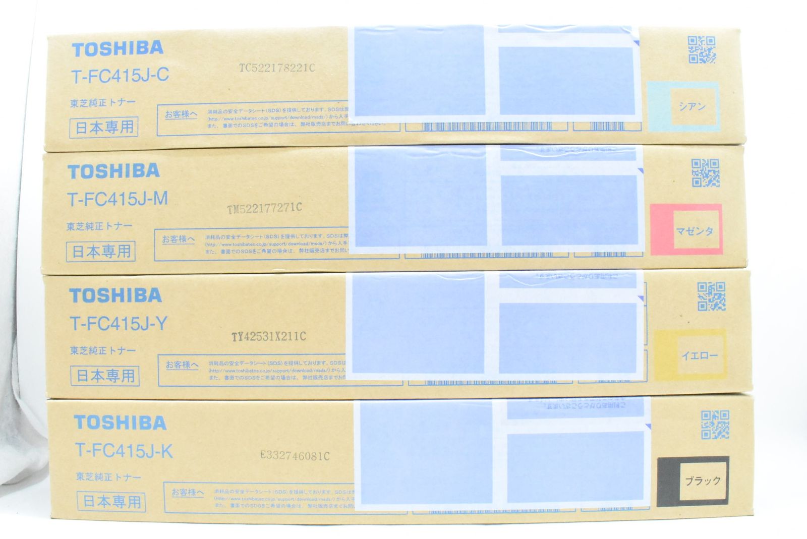 ♥ TOSHIBA 純正 トナー T-FC415J 4色 シアン マゼンタ イエロー ブラック 東芝 ITB0N435DK32-D-N20-byebye