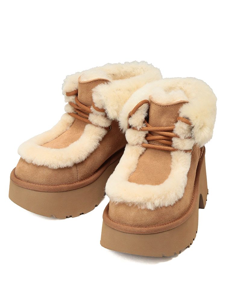 UGG アグ スエード ボア レースアップ ショートブーツEsmee Lace Up