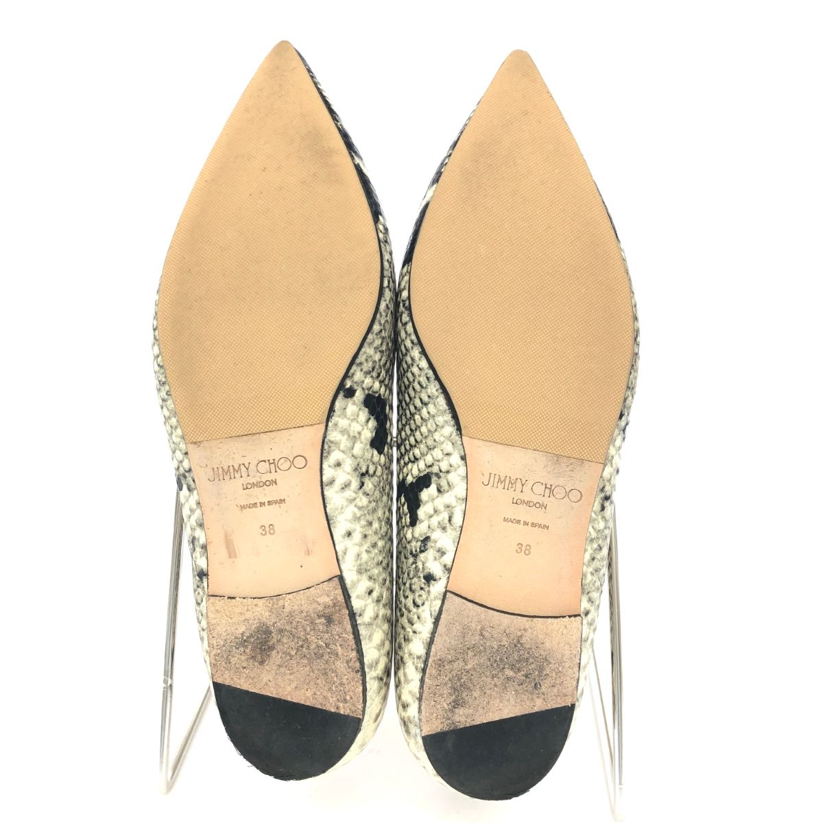 JIMMY CHOO パンプス ベージュx黒(パイソン) 2014924N0009 jcgilkid_2.jpg