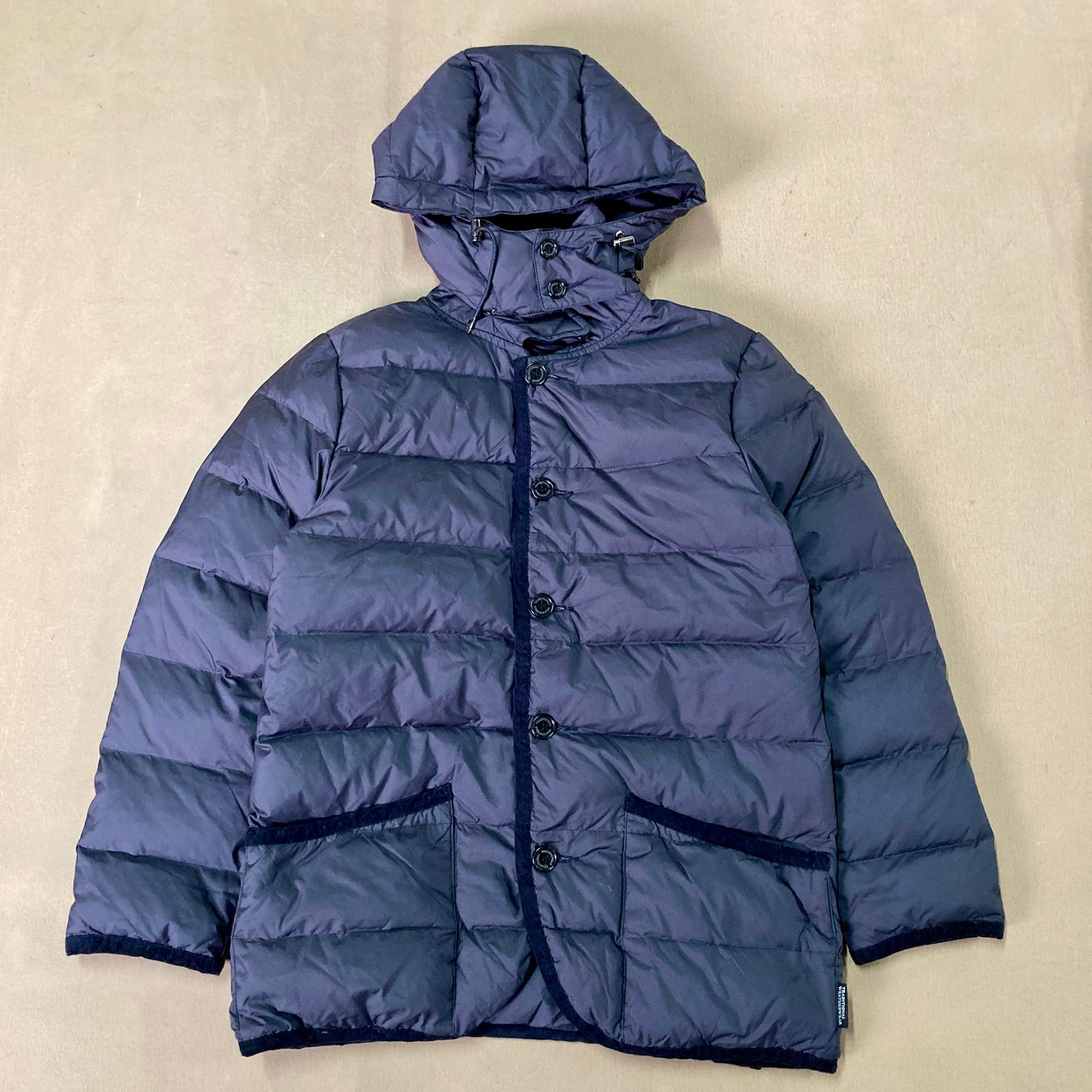 Traditional Weatherwear トラディショナルウェザーウェア ダウンジャケット スエード アウター ブラック 38 メンズ 0.69kg