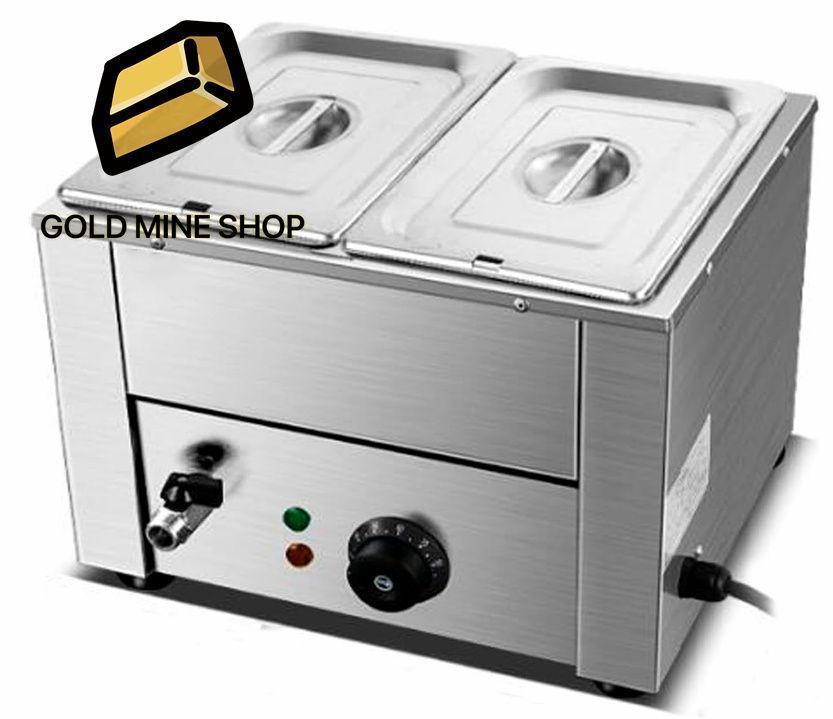業務用フードウォーマー 電気 ステンレス製 湯煎式保温 ごはん スープ 食品保温ポット フードパン1|4*2 9Ｌ