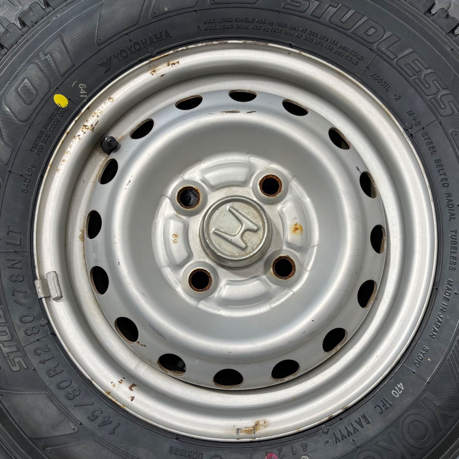 タイヤ 145 80R12 80 78N LT ヨコハマ SY01V ホンダ アクティ スタッドレスタイヤ 冬タイヤ