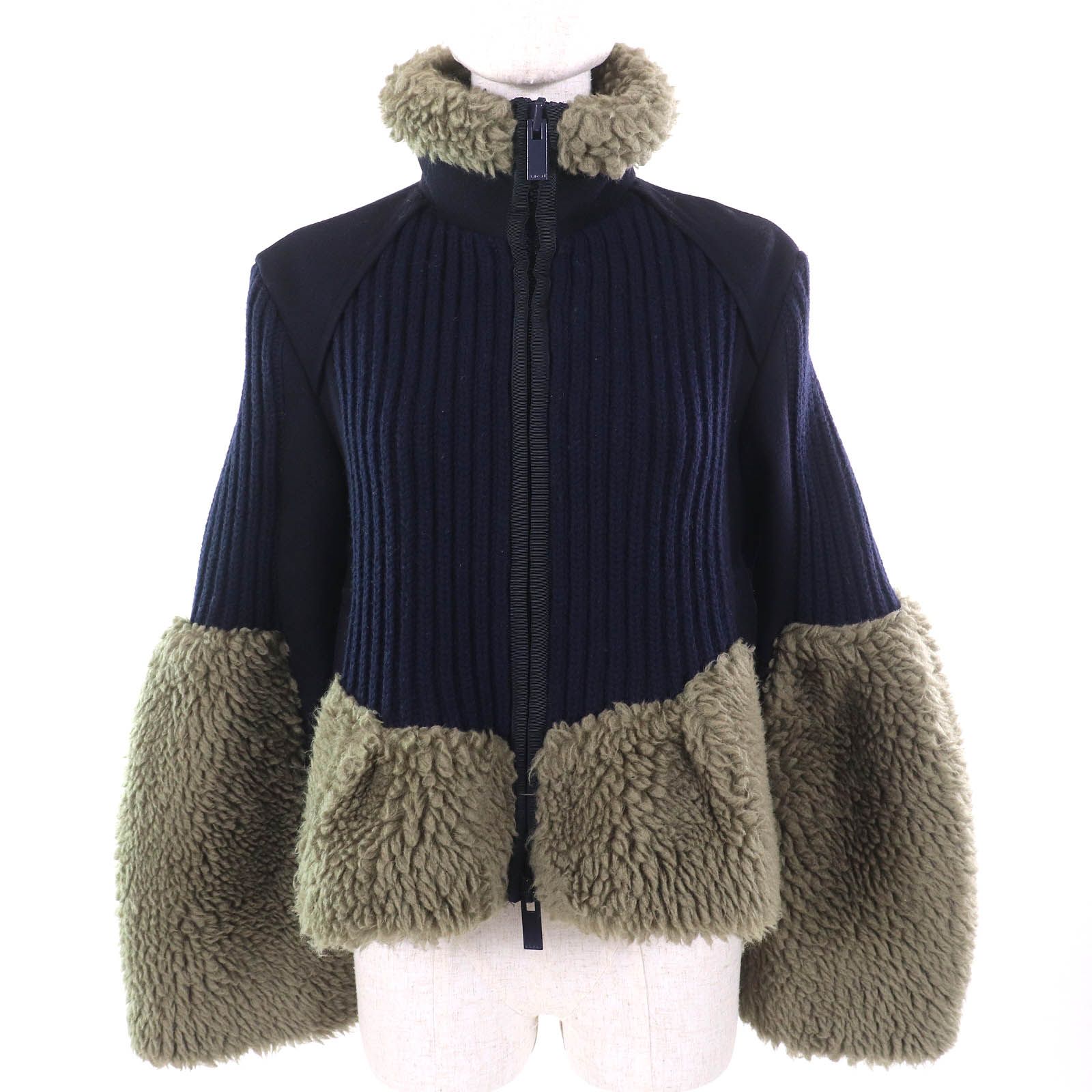 sacai   Wool Mohair Knit Blouson ニット 極美品△Sacai サカイ 23-06860 Faux Shearling Knit Blouson