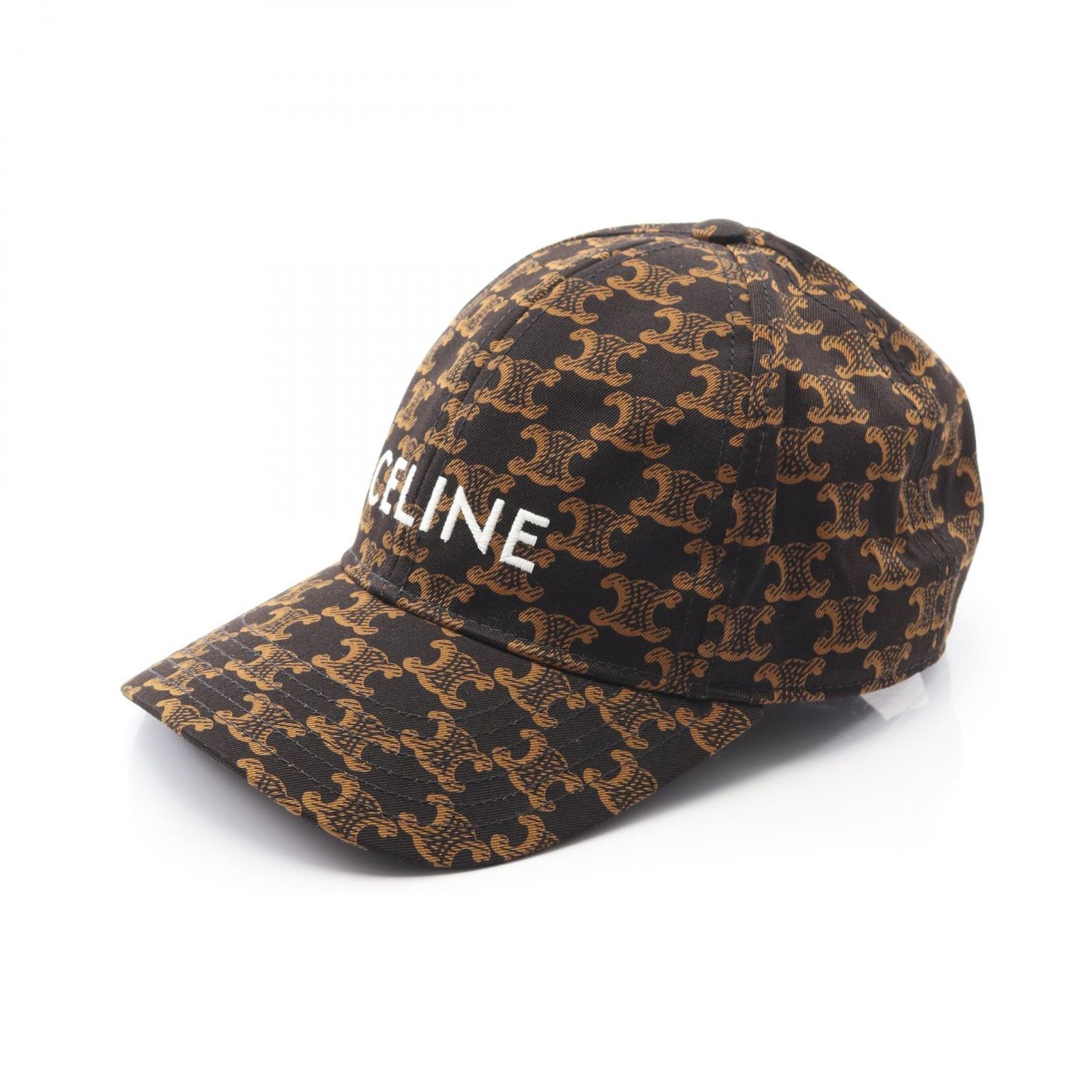 セリーヌ CELINE キャップ トリオンフ 2AUA17310 ブラウン キャンバス キャップ レディース Used A