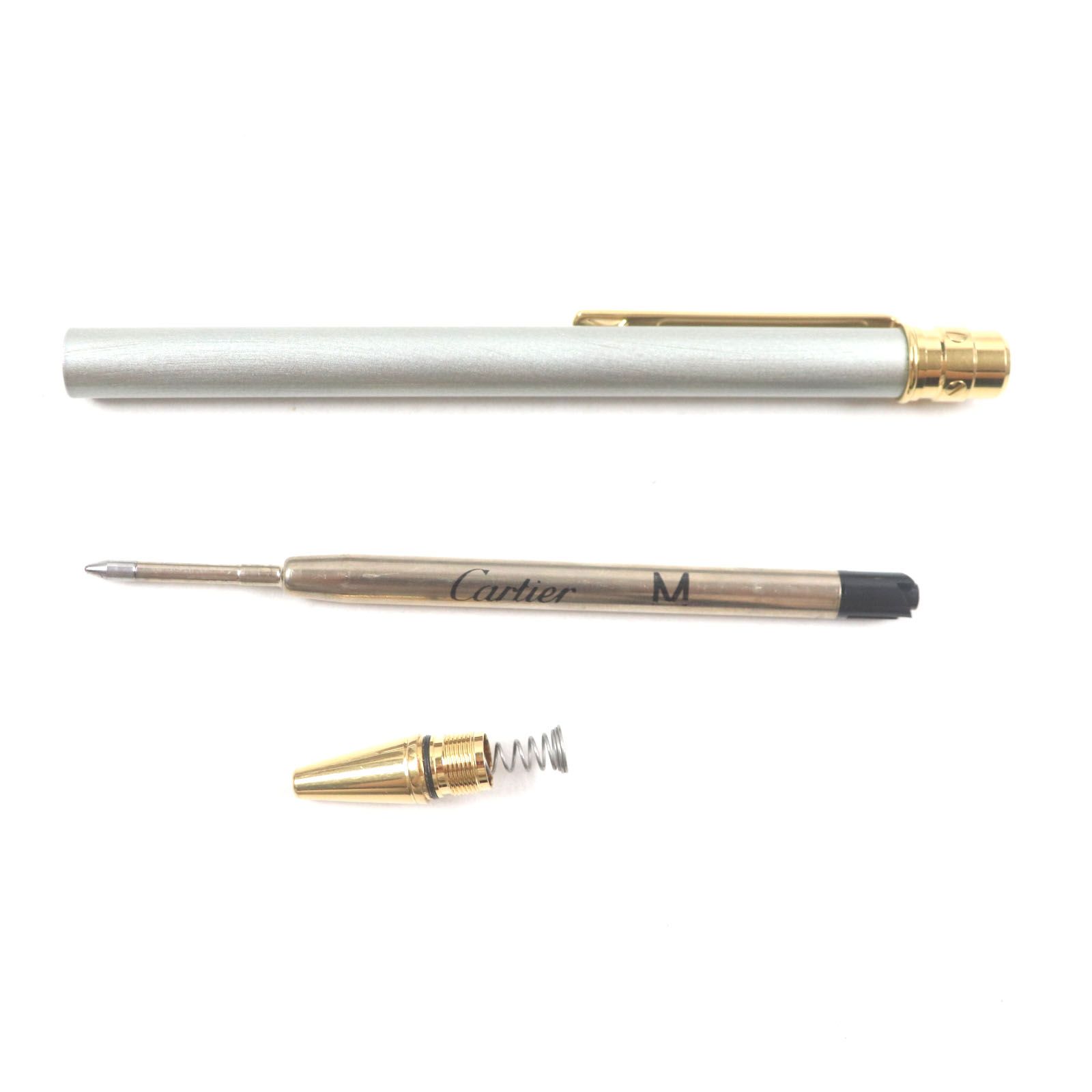 【美品】Cartier サントス ドゥ カルティエ 2C ボールペン シルバー Cartier - Cartier カルティエ サントス ドゥ カルティエ 2C