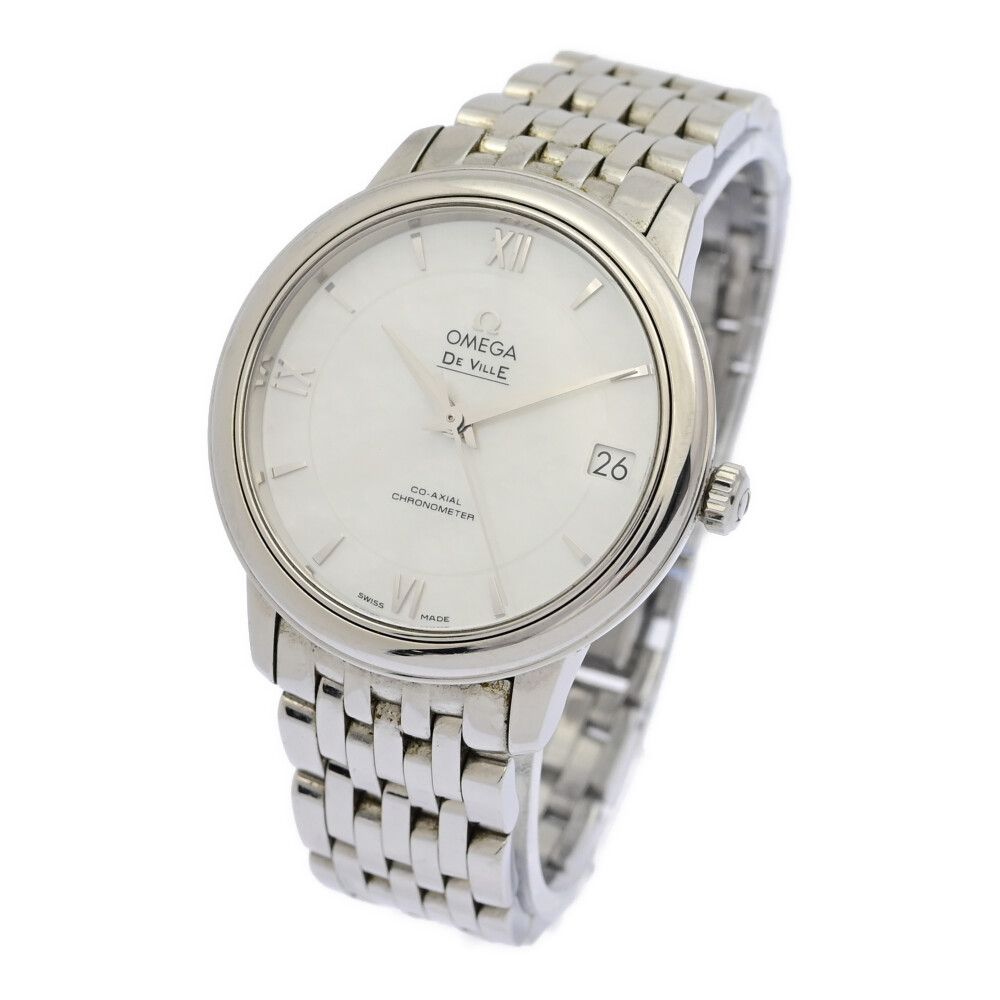 OMEGA オメガ デヴィル De Ville コーアクシャル CO-AXIAL シェル 自動巻き 時計 腕時計/SS/stainless steal-67.6g/【】【A】【レディース】B8530665【中古】