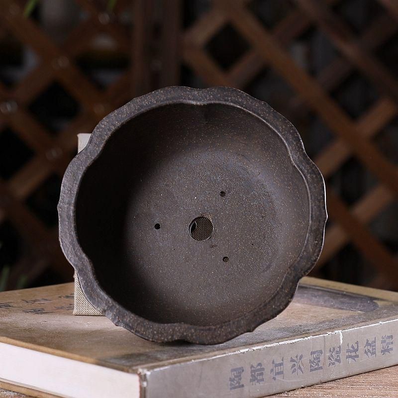 雲足奎面長方鉢 盆栽鉢 植木鉢 小品盆栽鉢 大品盆栽