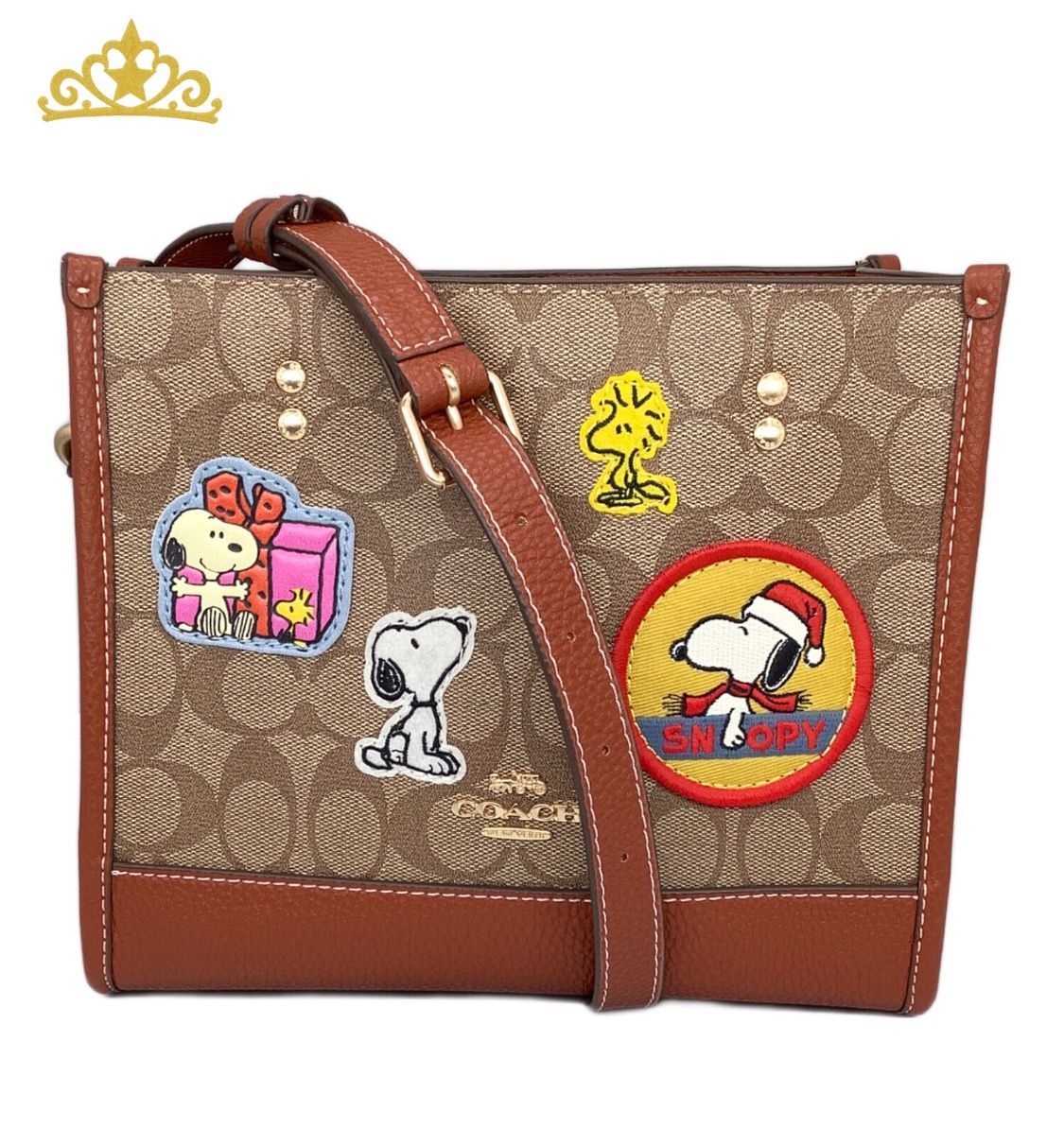 COACH X PEANUTS シグネチャー キャンバス デンプシー トート 22