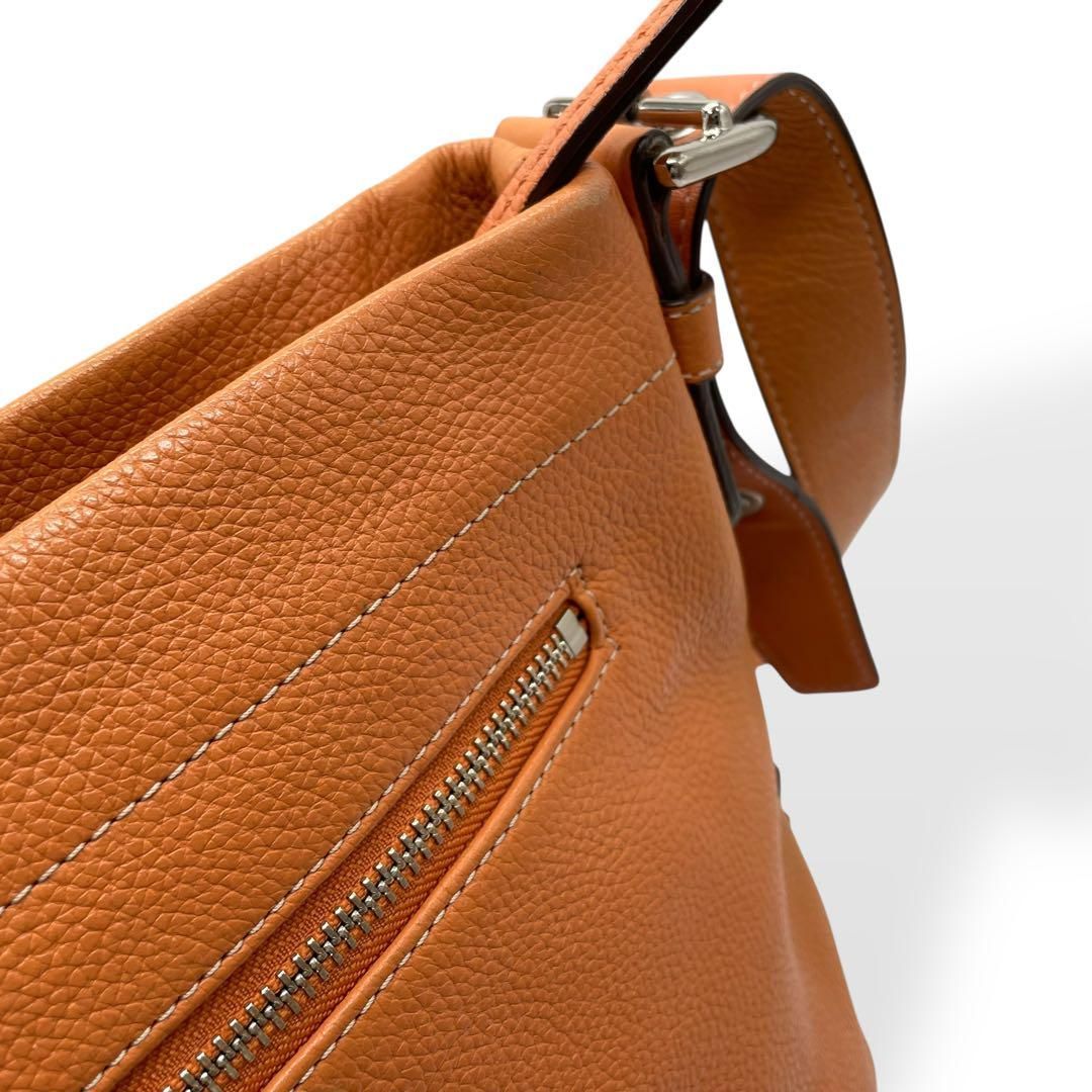 極美品 COACH コーチ F15064 希少カラーオレンジ ショルダー