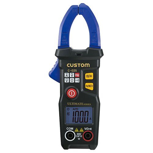 BFJ1041603 ミニACクランプメータ CUSTOM C-02S ボタン1つで簡単操作のフルオートACクランプメータです 機器などの電圧 電流 抵抗測定 BFJ1041603
