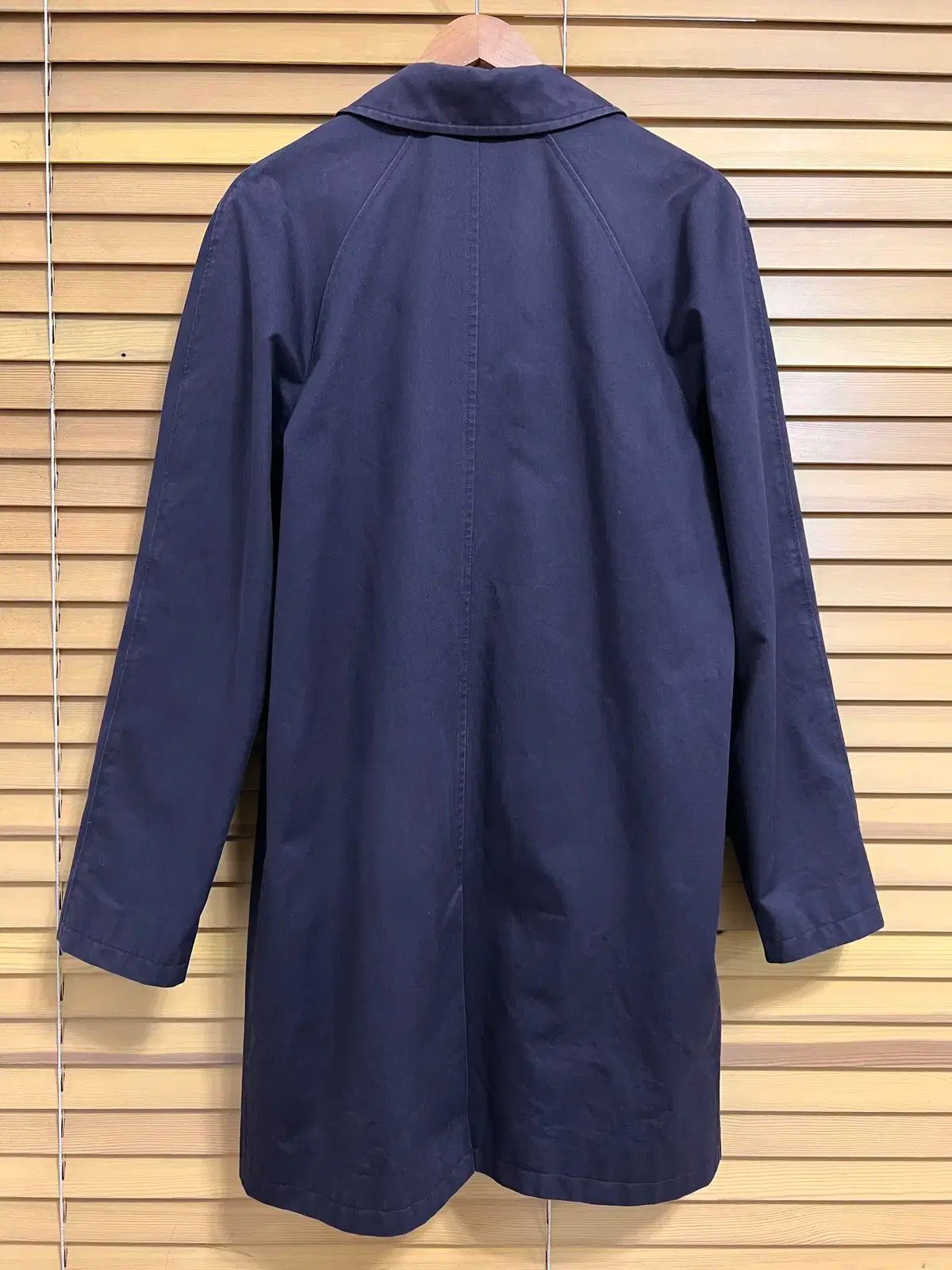 あっという間 APC メンズ ネイビー ステンカラーコート シングルコート