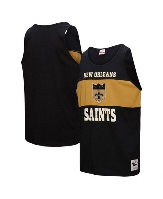 送料無料 ミッチェル-ネス メンズ タンクトップ トップス Men s Black New Orleans Saints Retro Color Block Tank Top Black