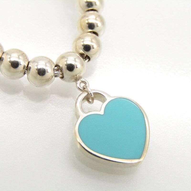 美品 Tiffany&Co. ティファニー ブレスレット ブルー ハート