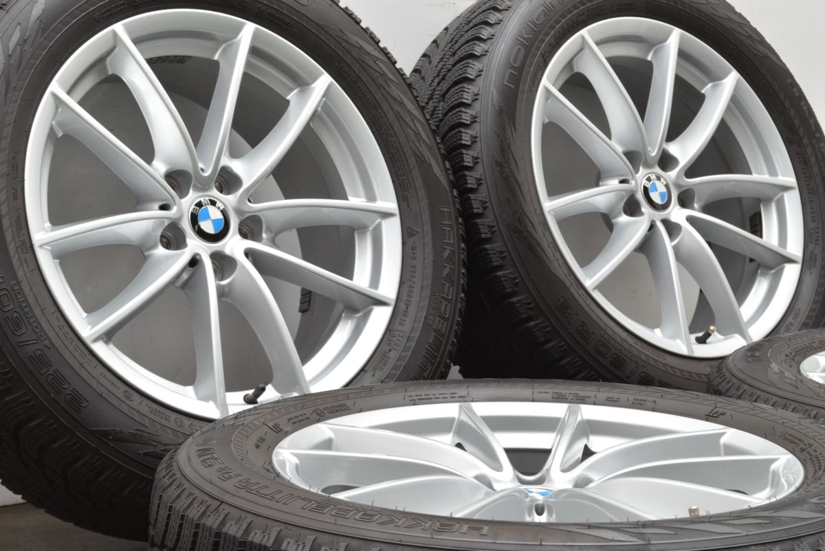 バリ溝 BMW G01 X3 純正 18in 7J 22 PCD112 ノキアン ハッカペリッタR3 SUV 225 60R18 Vスポークスタイリング618 6880047 G02 X4