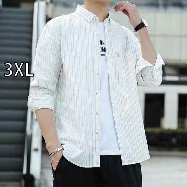 新作入荷，SALE [3XL]メンズ ファッション 服 男性用 オシャレ シンプル 大人 かっこいい ストリート 秋 長袖 シャツ コットン カジュアル ビジネス ジャケット その他