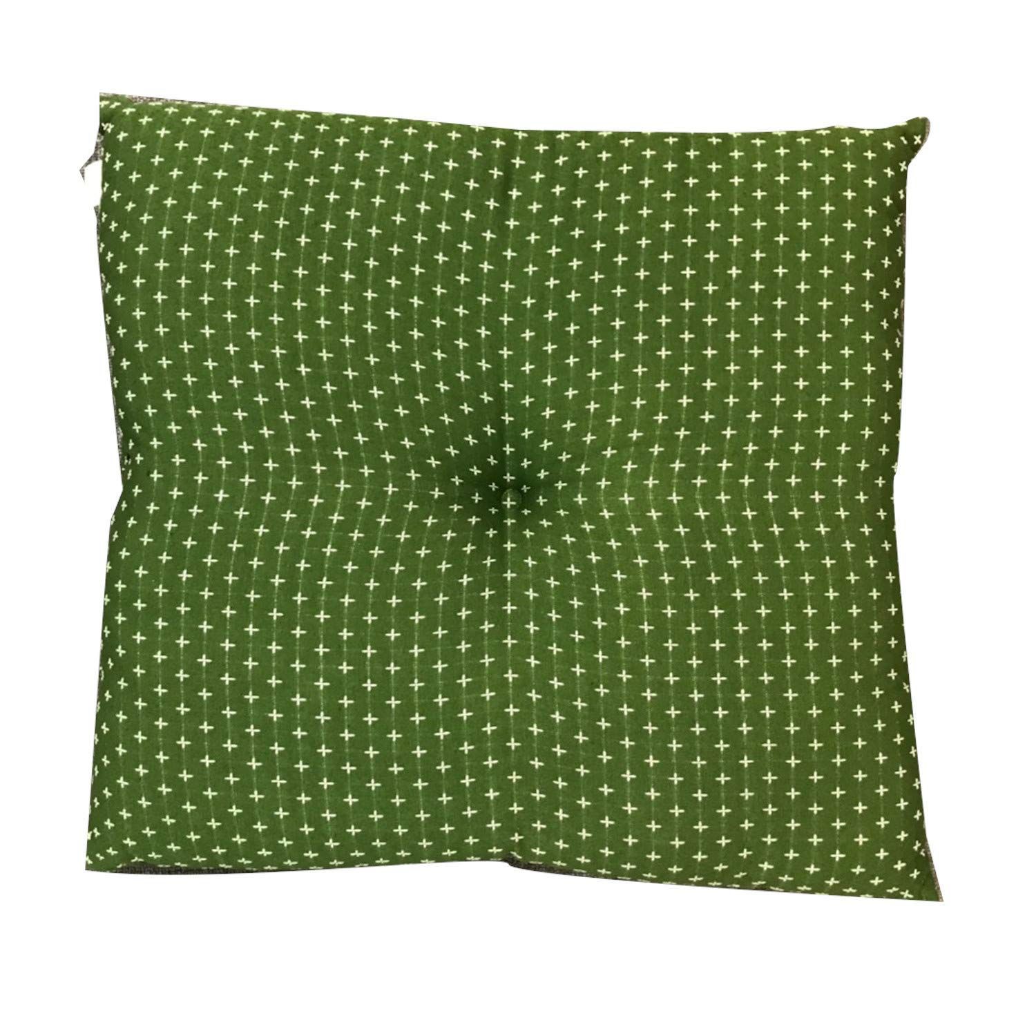 新品 イケヒコ・コーポレーション 座布団 日本製 無地 調和 グリーン 約縦55×横59cm