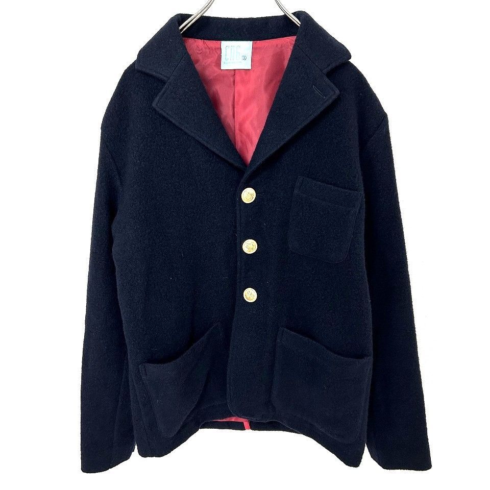 キャシディ ホームグロウン ウール 紺ブレ ジャケット 金ボタン