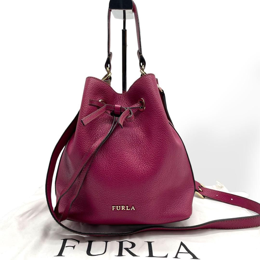 極美品 FURLA フルラ コスタンザ 2way ショルダーバッグ ピンク