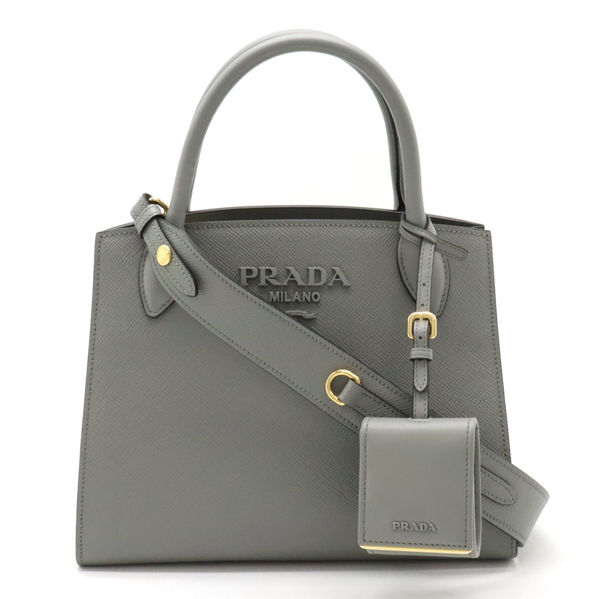 PRADA プラダ モノクローム スモールバッグ ハンドバッグ 2WAY 