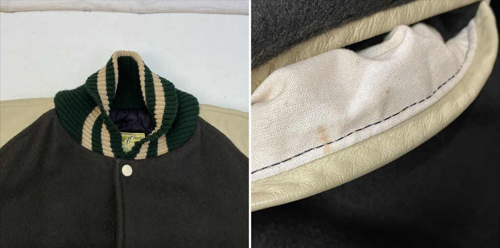 美品✨FUCT スタジャン　袖レザー　ダイス　グリーン　刺繍　キルティング　M 美品✨FUCT スタジャン 袖レザー ダイス グリーン 刺繍